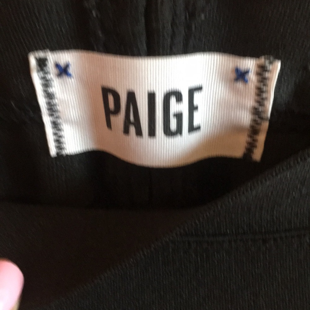 Paige jeans elastic waist black pants